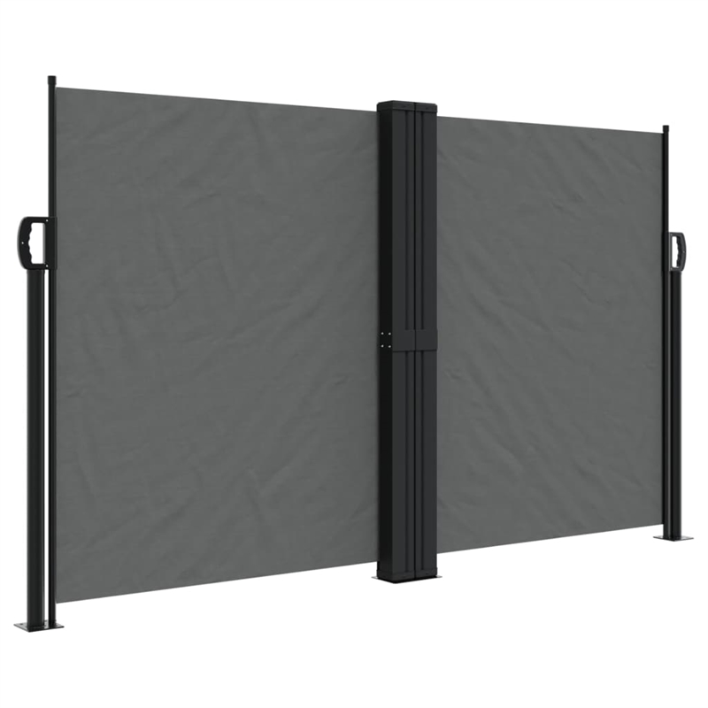 vidaXL Retractable Side Awning with PU Coating in Anthracite