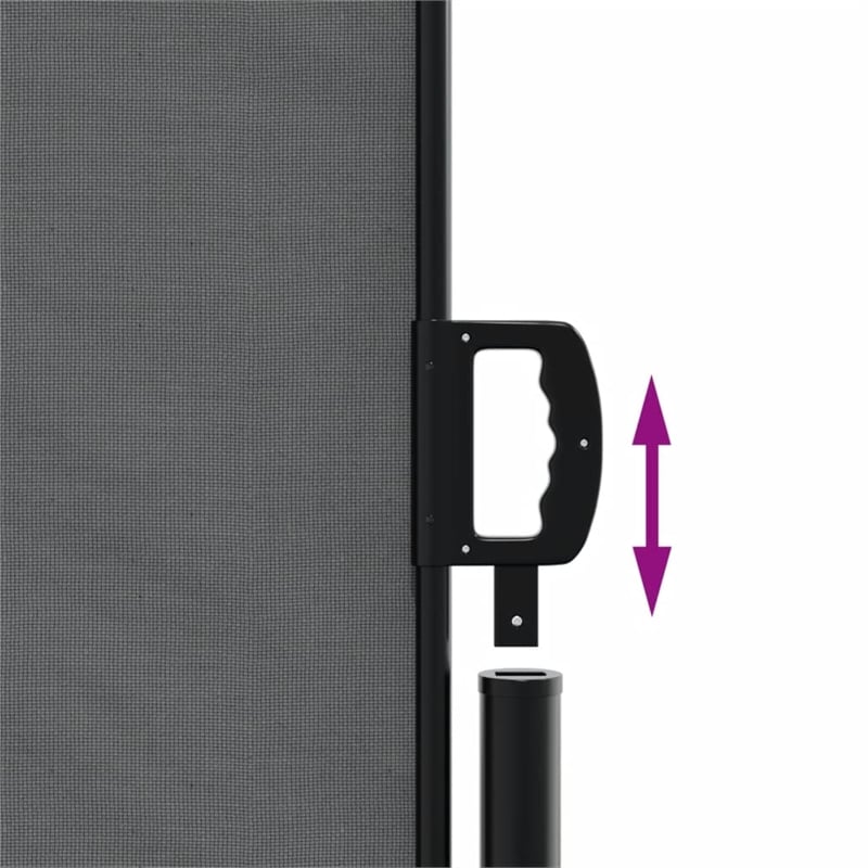 vidaXL Retractable Side Awning with PU Coating in Anthracite