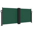 vidaXL Retractable Side Awning with PU Coating in Dark Green
