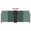 vidaXL Retractable Side Awning with PU Coating in Dark Green