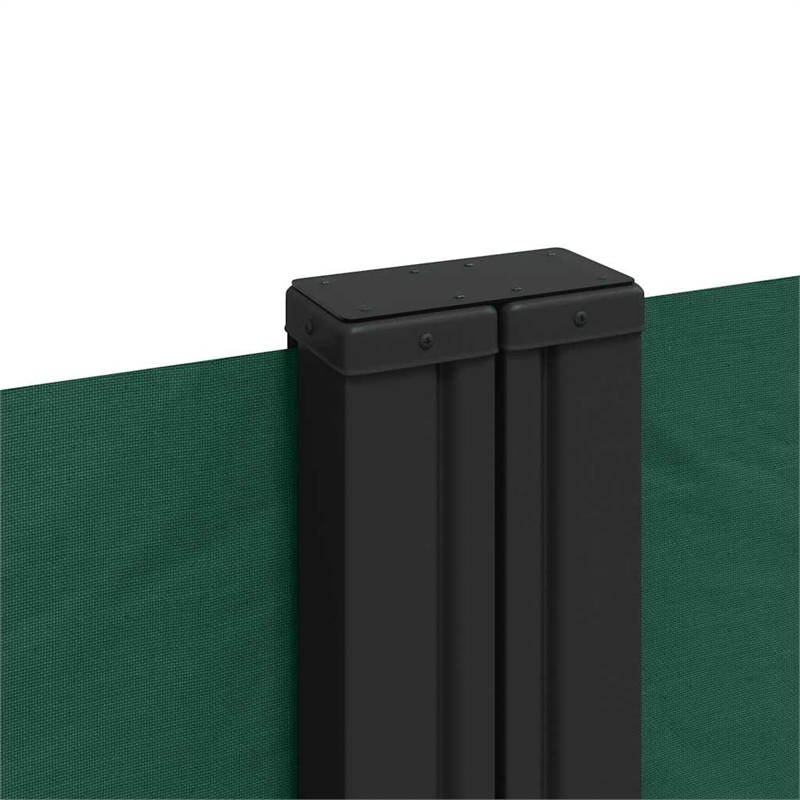 vidaXL Retractable Side Awning with PU Coating in Dark Green