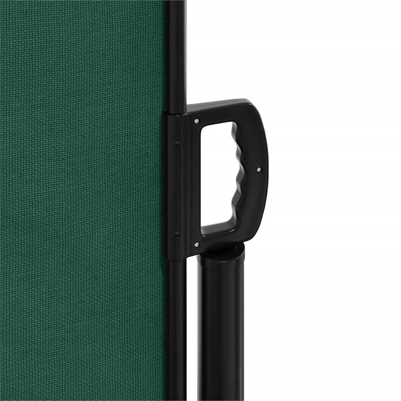 vidaXL Retractable Side Awning with PU Coating in Dark Green