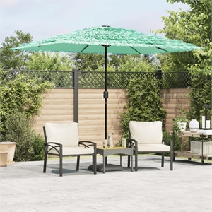 vidaXL Garden Parasol with Powder-Coated Steel in Green