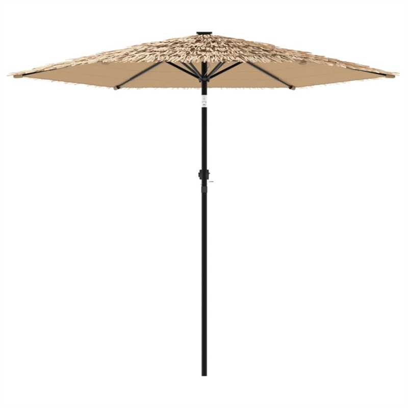 vidaXL Garden Parasol with Powder-Coated Steel in Brown