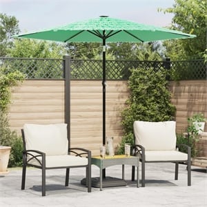 vidaXL Large Garden Parasol with Powder-Coated Steel in Green