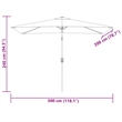 vidaXL 78.7 x 118.1 in Foldable Parasol in Green