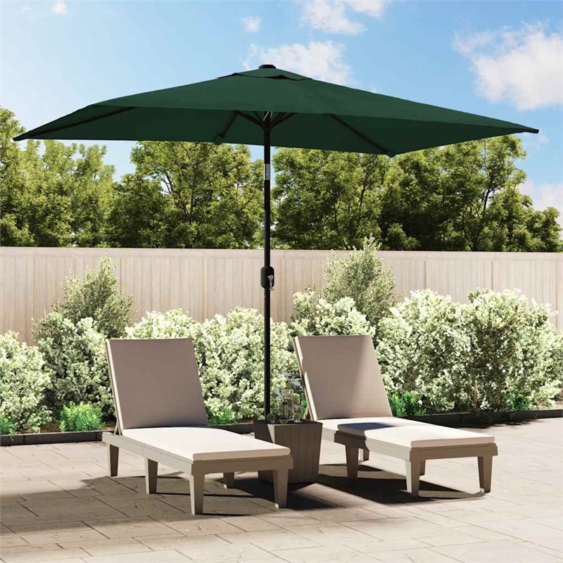 vidaXL 78.7 x 118.1 in Foldable Parasol in Green