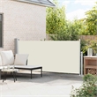 vidaXL Side Awning in Cream + Green Grey