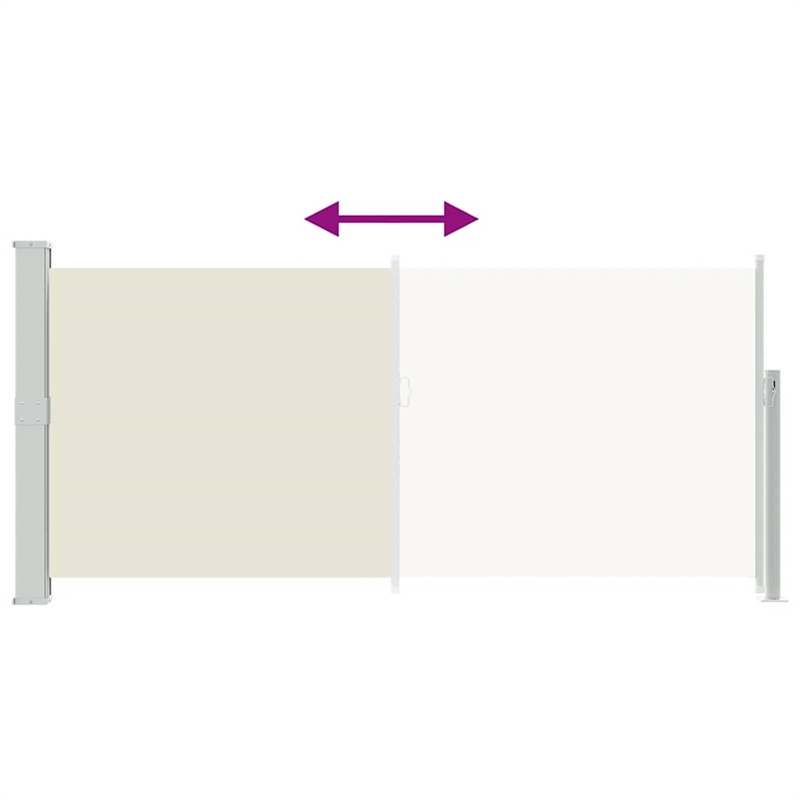 vidaXL Side Awning in Cream + Green Grey