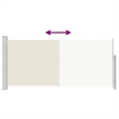 vidaXL Side Awning in Cream + Green Grey
