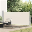vidaXL Side Awning in Cream + Green Grey