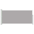 vidaXL Polyester Fabric and Steel Frame Retractable Side Awning in Gray