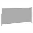 vidaXL Polyester Fabric and Steel Frame Retractable Side Awning in Gray