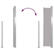 vidaXL Polyester Fabric and Steel Frame Retractable Side Awning in Gray