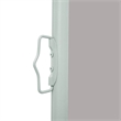 vidaXL Polyester Fabric and Steel Frame Retractable Side Awning in Gray