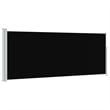 vidaXL Side Awning with PU Coating in Black Steel Frame