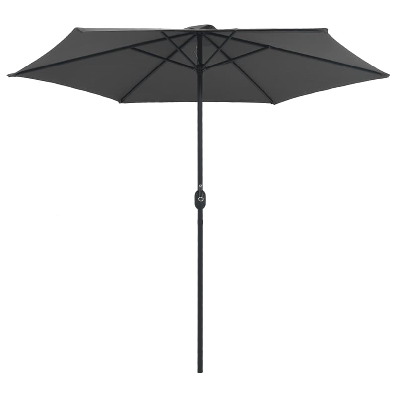 vidaXL 8.9 ft Diameter Garden Parasol w/Adjustable Armrests in Anthracite