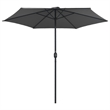 vidaXL 8.9 ft Diameter Garden Parasol w/Adjustable Armrests in Anthracite