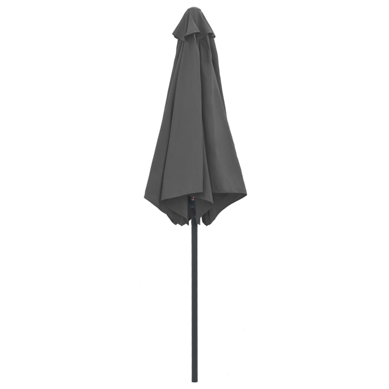 vidaXL 8.9 ft Diameter Garden Parasol w/Adjustable Armrests in Anthracite
