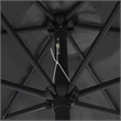 vidaXL 8.9 ft Diameter Garden Parasol w/Adjustable Armrests in Anthracite