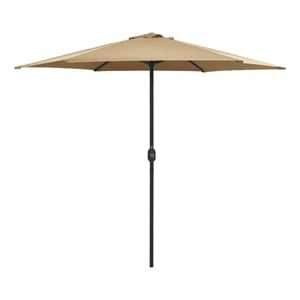 vidaXL Round Garden Parasol in Taupe