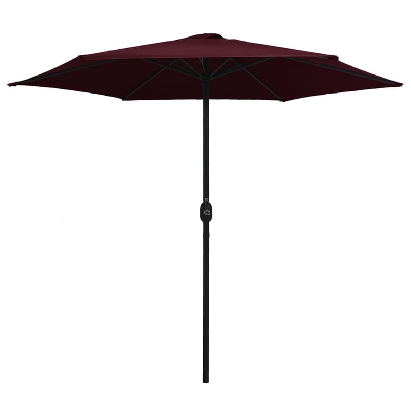 vidaXL Large Tiltable Garden Parasol in Bordeaux Red