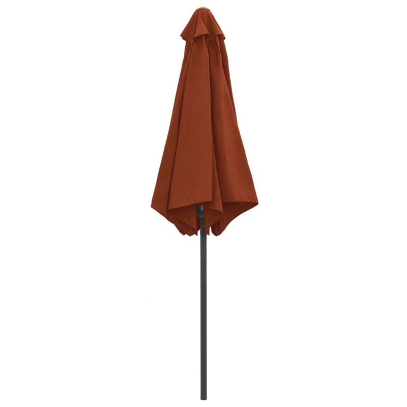 vidaXL Large Collapsible Garden Parasol in Terracotta