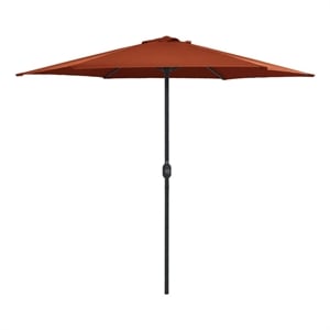 vidaXL Large Collapsible Garden Parasol in Terracotta