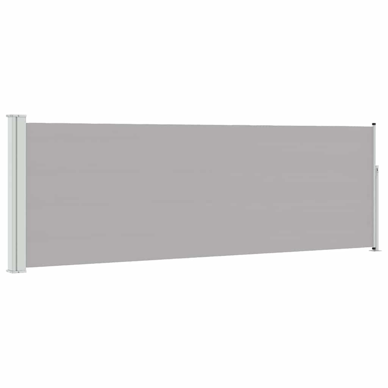 vidaXL Side Awning with PU Coating and Powder Coated Iron in Grey