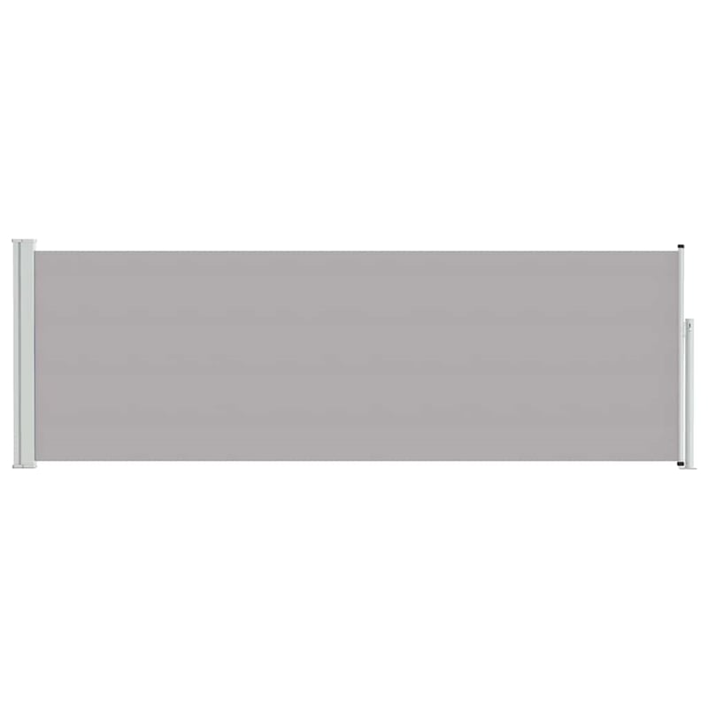vidaXL Side Awning with PU Coating and Powder Coated Iron in Grey