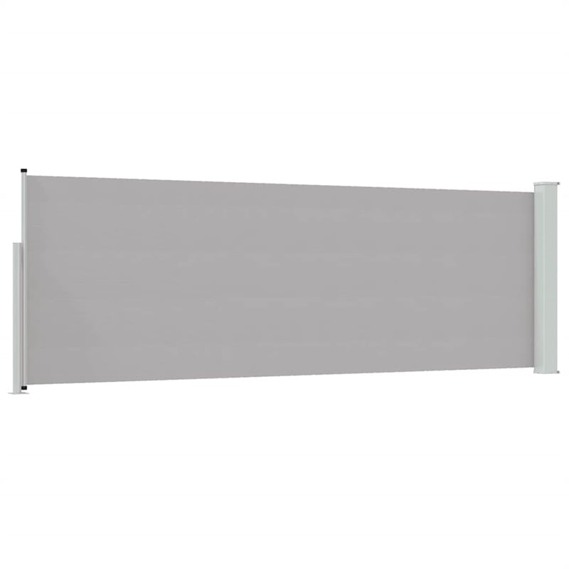 vidaXL Side Awning with PU Coating and Powder Coated Iron in Grey