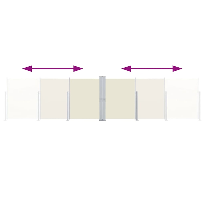 vidaXL Side Awning in Cream