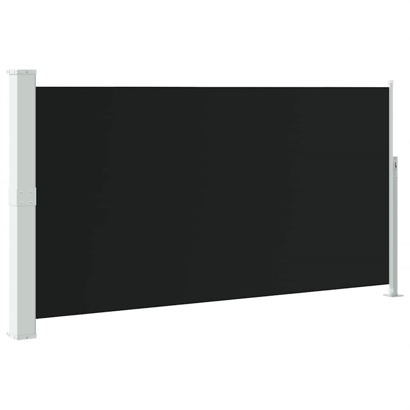vidaXL 63 x 118.1 in Retractable Side Awning in Black