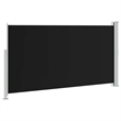 vidaXL 63 x 118.1 in Retractable Side Awning in Black