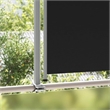 vidaXL Side Awning in Black Screen + Grey Stand