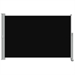 vidaXL Side Awning in Black Screen + Grey Stand