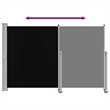 vidaXL Side Awning in Black Screen + Grey Stand