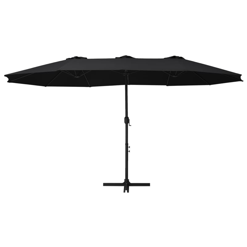 vidaXL Extra Large Parasol Black