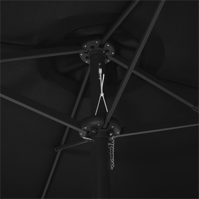 vidaXL Extra Large Parasol Black