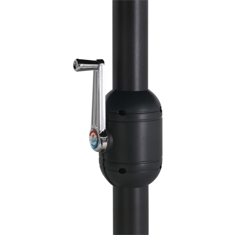 vidaXL Extra Large Parasol Black
