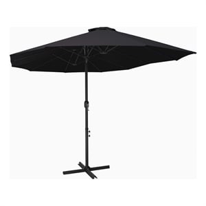 vidaXL Extra Large Parasol Black