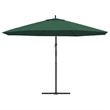 vidaXL Large Cantilever Garden Parasol in Solid Green
