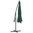 vidaXL Large Cantilever Garden Parasol in Solid Green