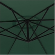 vidaXL Large Cantilever Garden Parasol in Solid Green