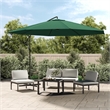 vidaXL Large Cantilever Garden Parasol in Solid Green