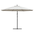 vidaXL Large Cantilever Garden Parasol in Sand White