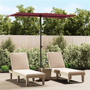 vidaXL Medium Garden Parasol in Bordeaux Red
