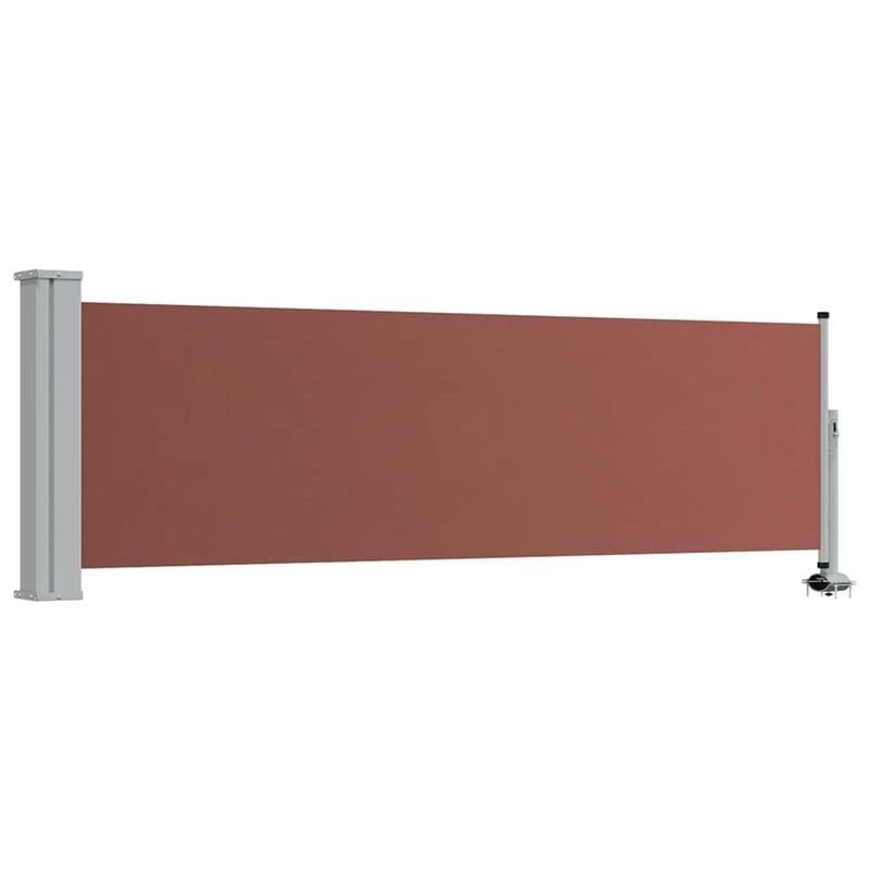 vidaXL Side Awning in Brown and Grey