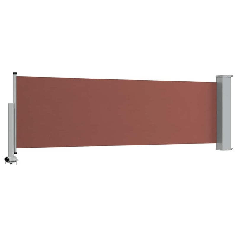 vidaXL Side Awning in Brown and Grey
