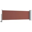 vidaXL Side Awning in Brown and Grey